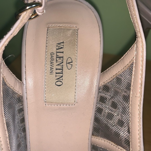 COPY - VALENTINO LEATHER WEAVED BEADED SLING STILETTOS 38 - Picture 6 of 7
